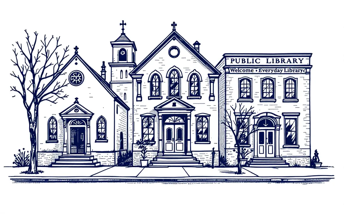 Editorial illustration for faith and pluralism